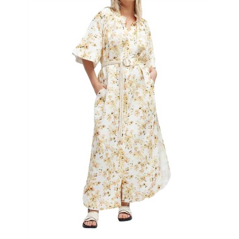 NEW SIGNIFICANT OTHER maia midi dress in golden blossom